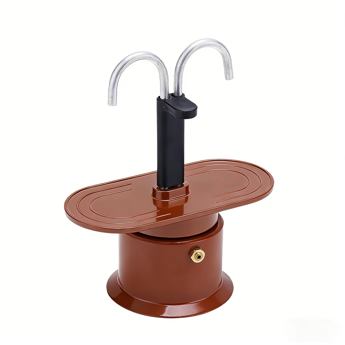 Double Cup Espresso Maker Mini Artistic Aluminum Coffee Moka Pot