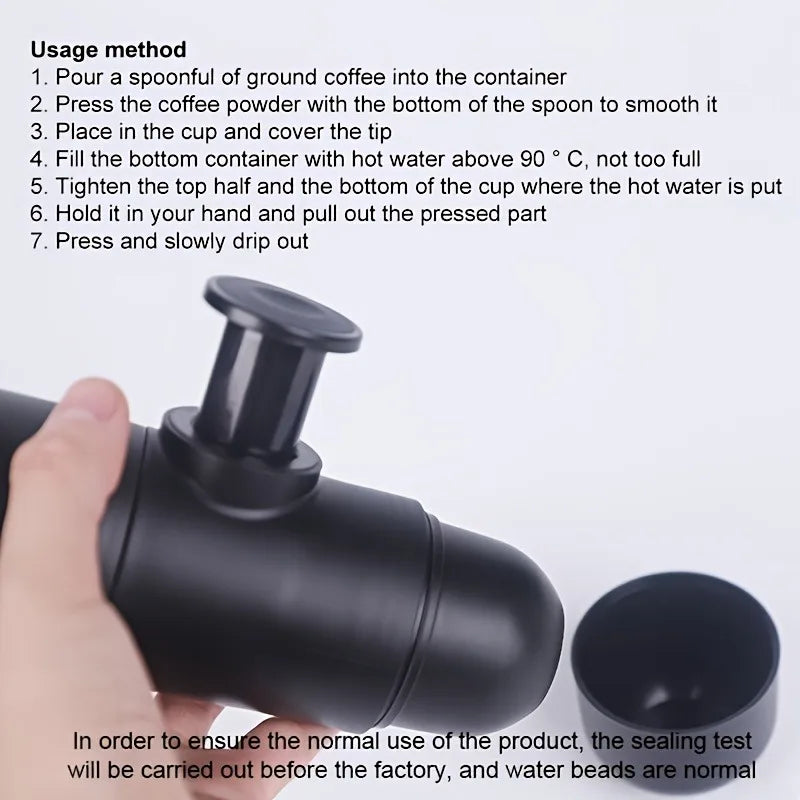 140ml  Mini Hand Press Manual Coffee Machine Portable Capsule