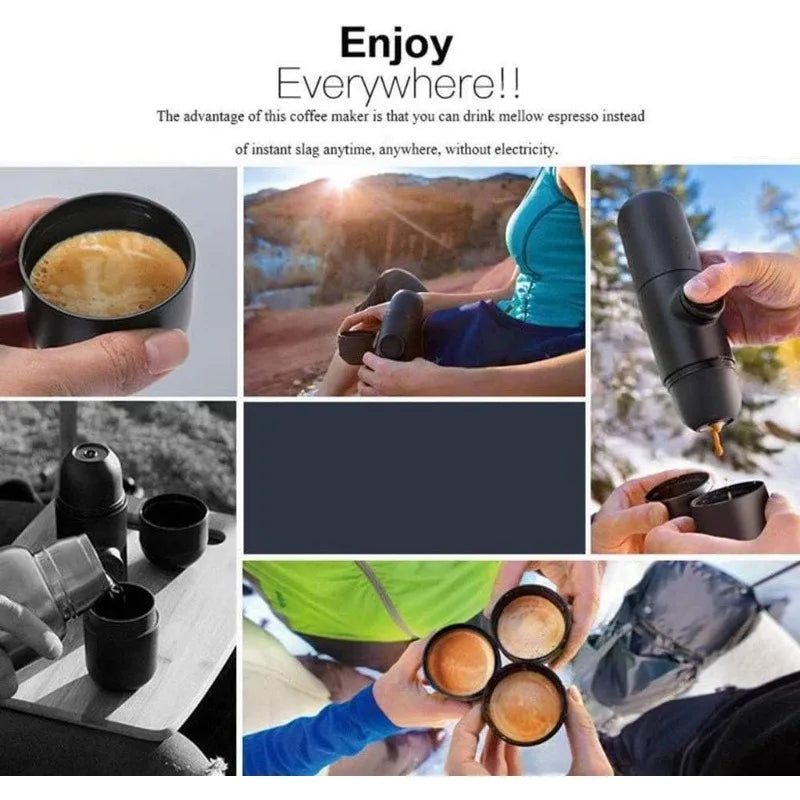 140ml  Mini Hand Press Manual Coffee Machine Portable Capsule